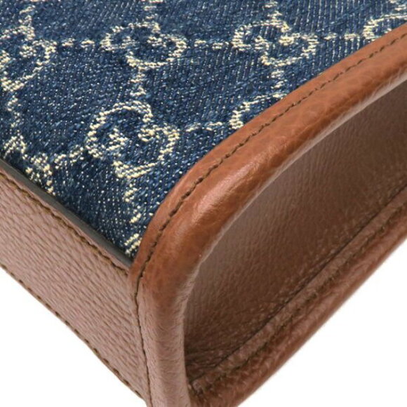 Gucci Interlocking GG Tote Bag blue denim - Picture 5 of 8